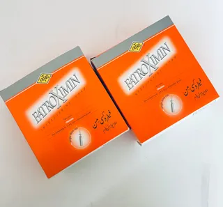 Fatroximin Intrauterine Foam outer box showing 6 cans packaging and Italian manufacturer details
