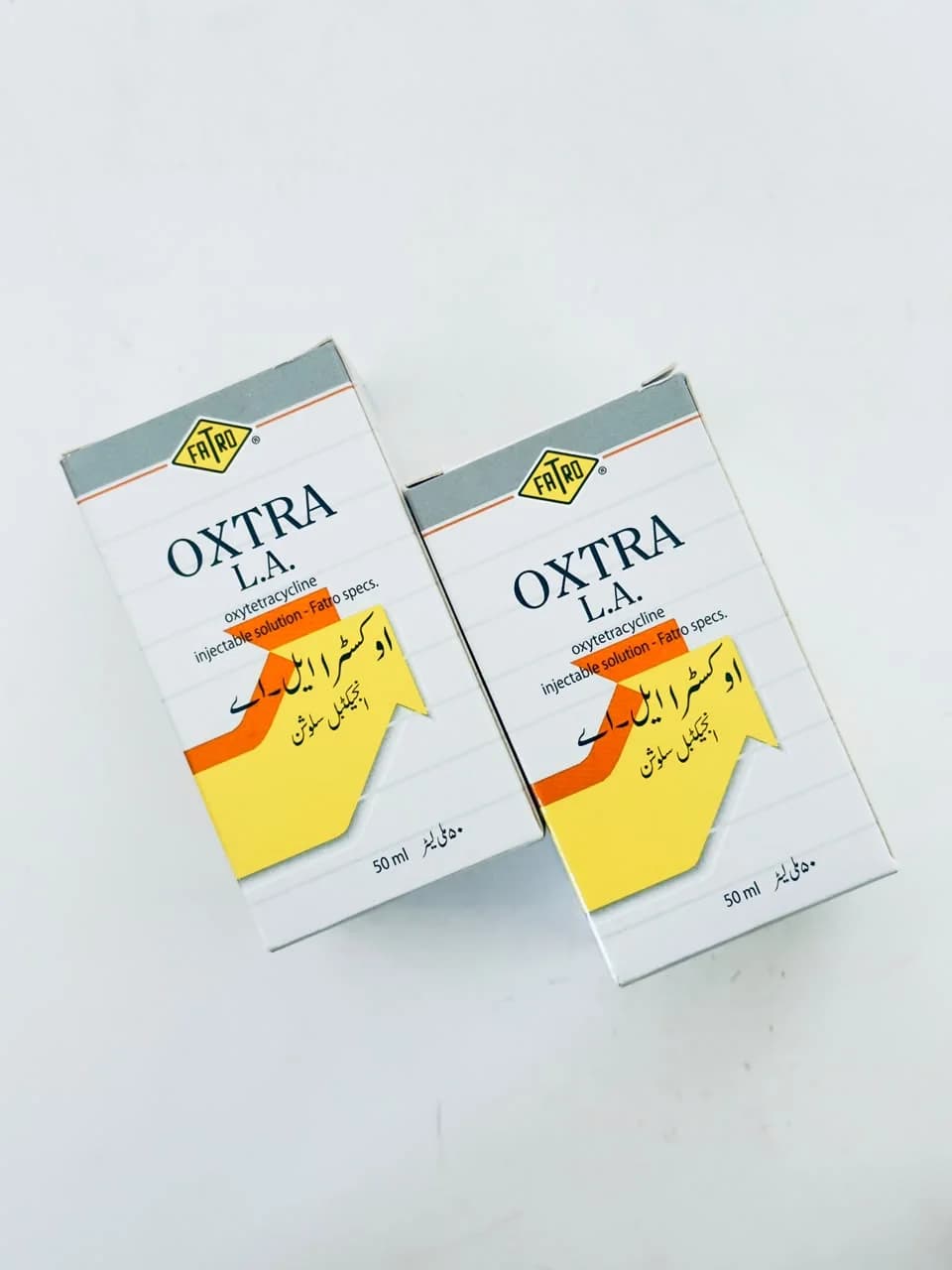 Oxtra L.A. 200 mg/ml long acting oxytetracycline injectable vial packaging