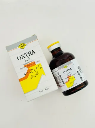 Oxtra L.A. vial showing FATRO diamond logo and European veterinary formulation