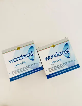 Wondercef 4g outer box showing Ceftiofur sodium formulation details