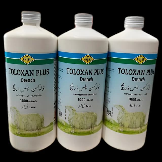 TOLOXAN PLUS 1 litre oral anthelmintic suspension bottles